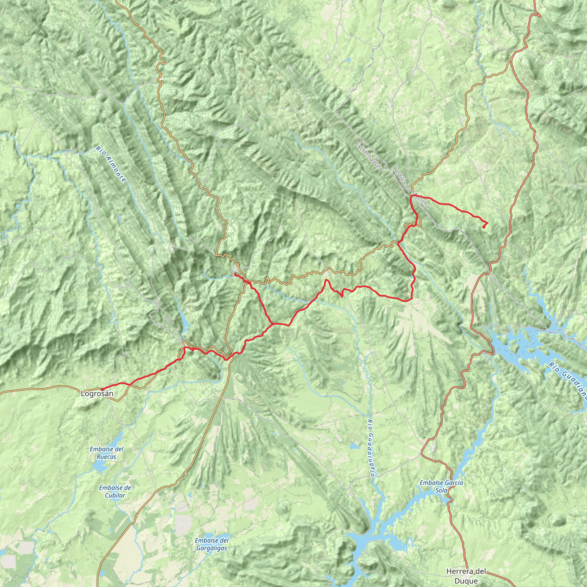GR 116 Sendero Natural de las Villuercas mobile static map