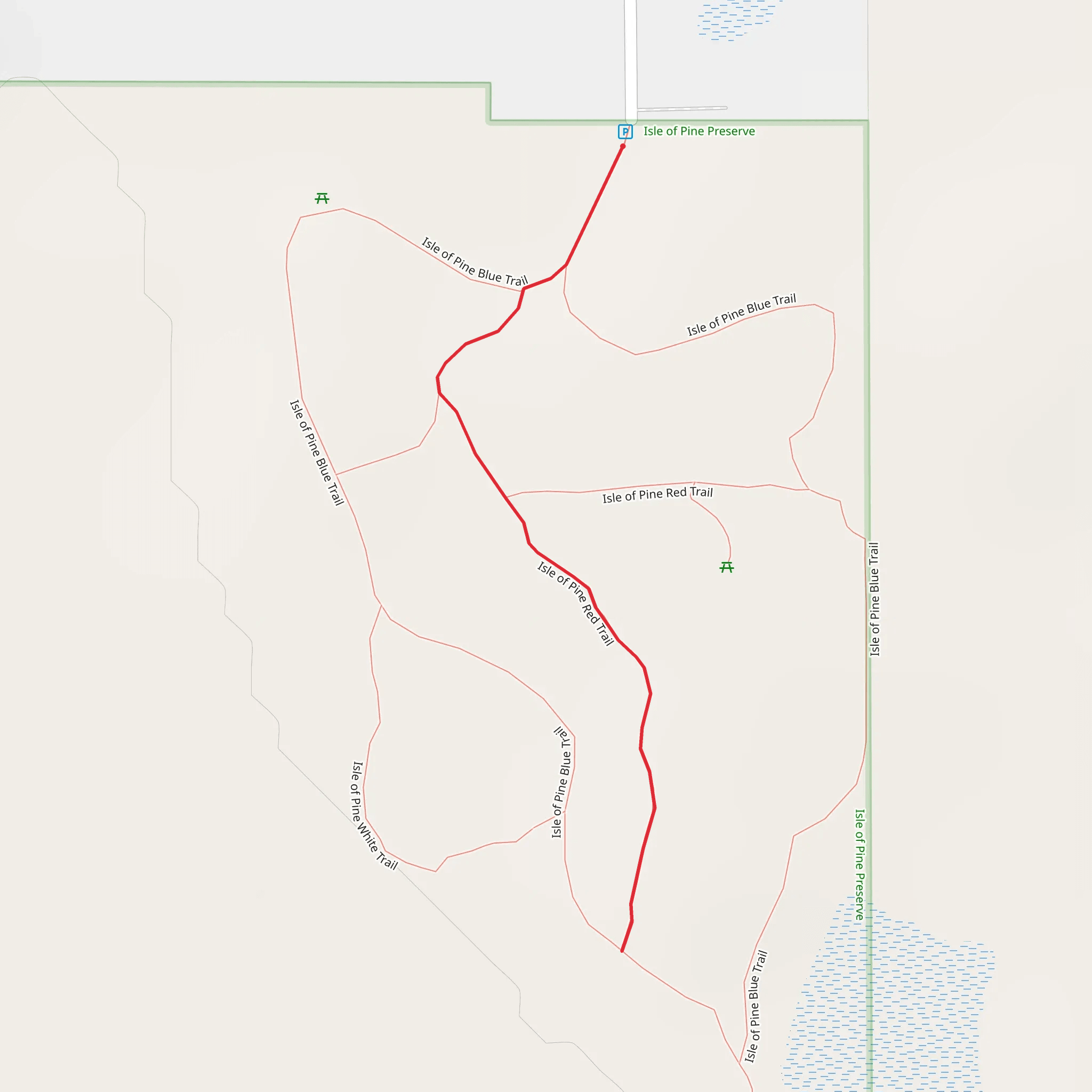 Isle of Pine Red Trail mobile static map
