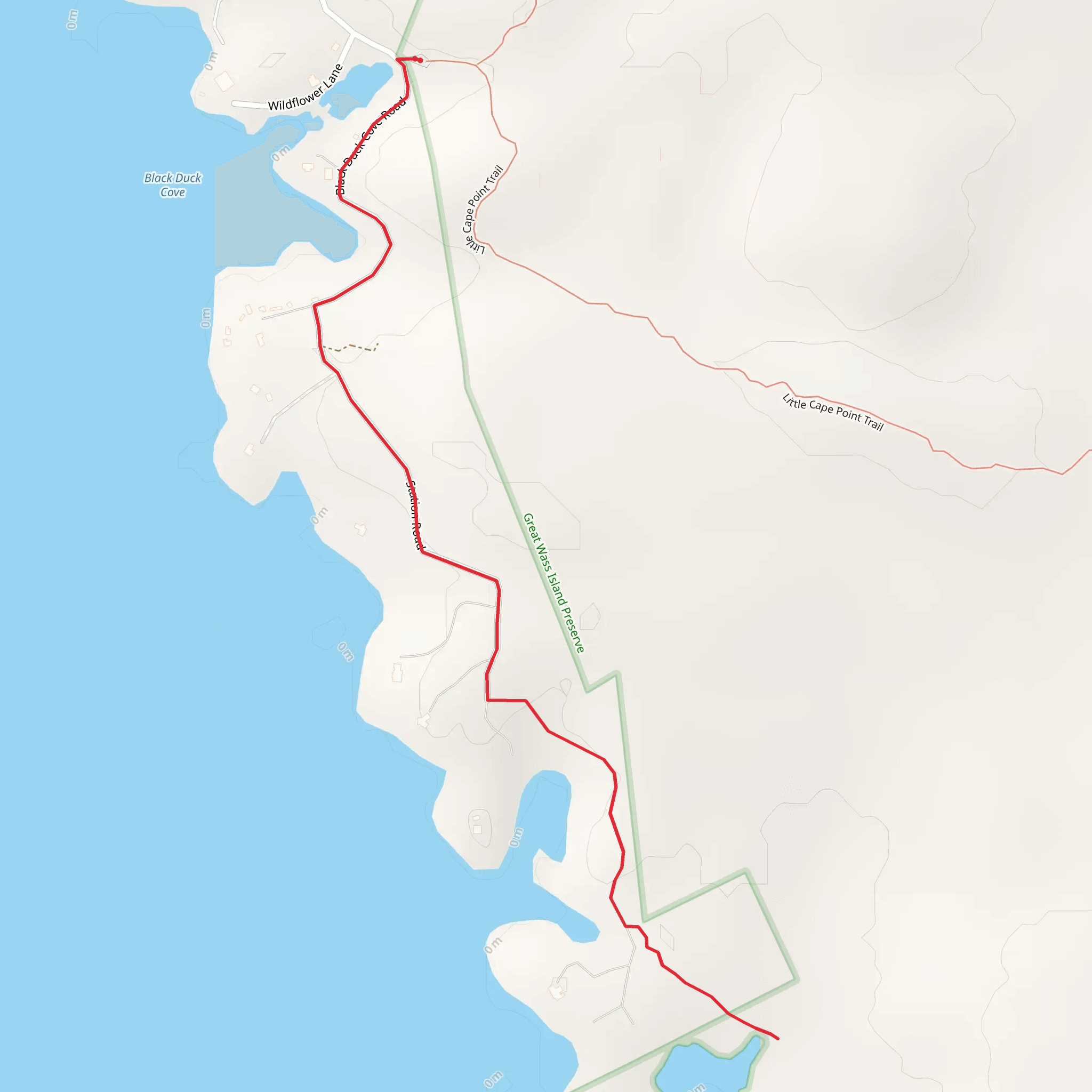 Great Wass Island Preserve Trail mobile static map