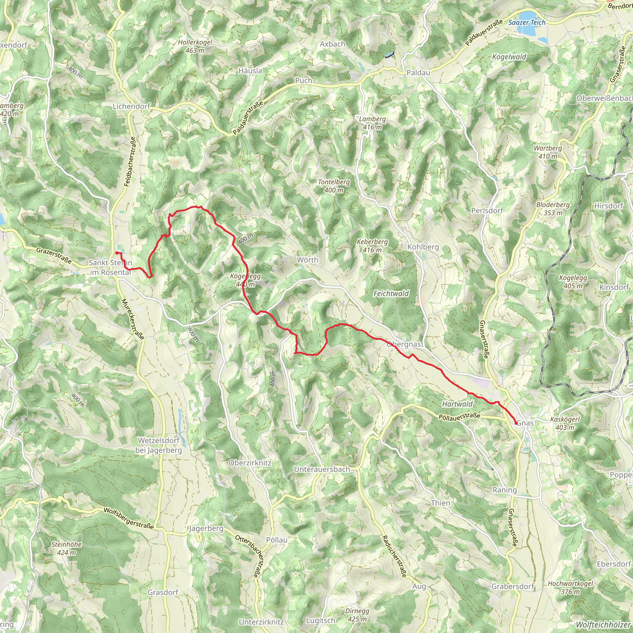 Gnas - St Stefan - Auf den Spuren der Vulkane mobile static map