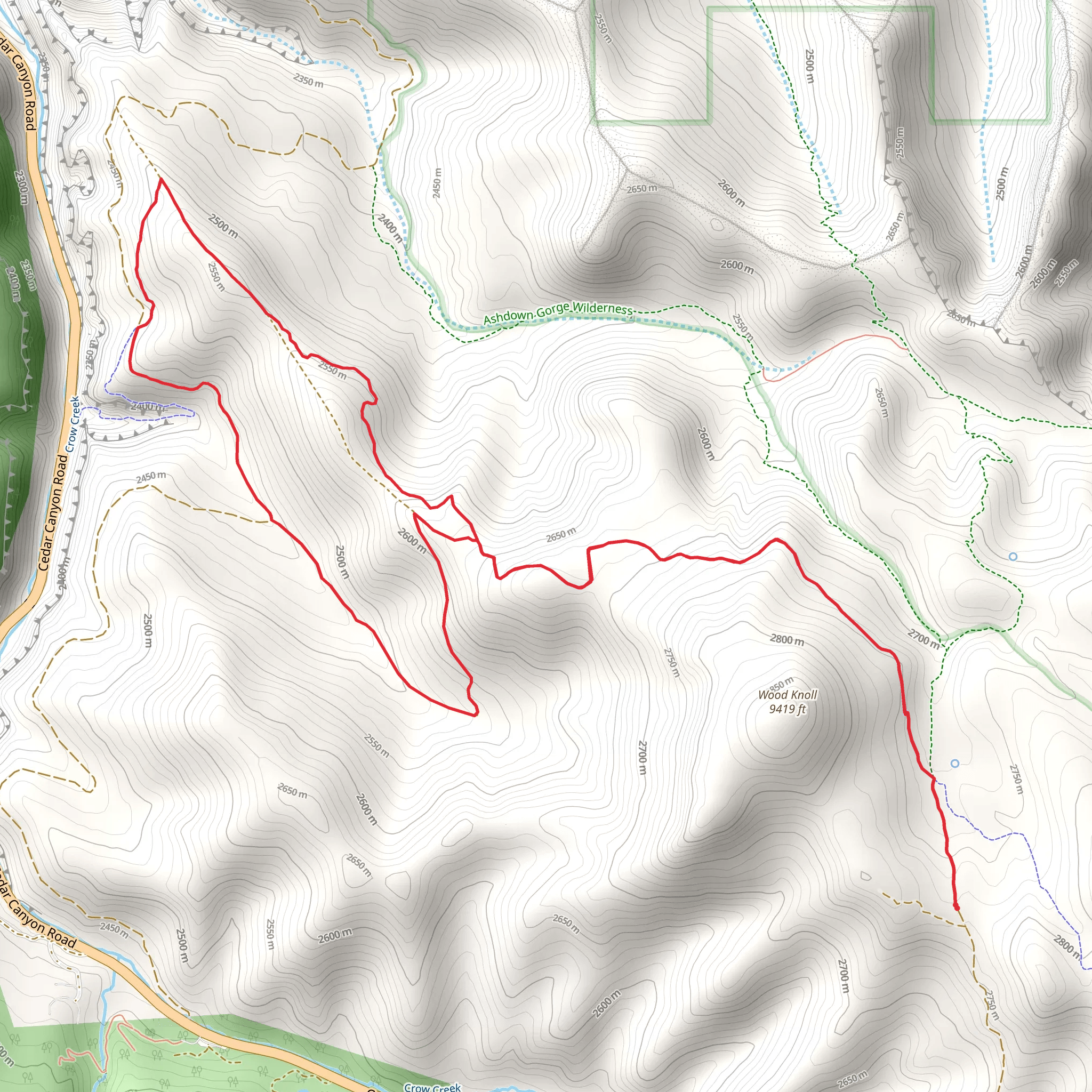 Blowhard Trail Loop mobile static map