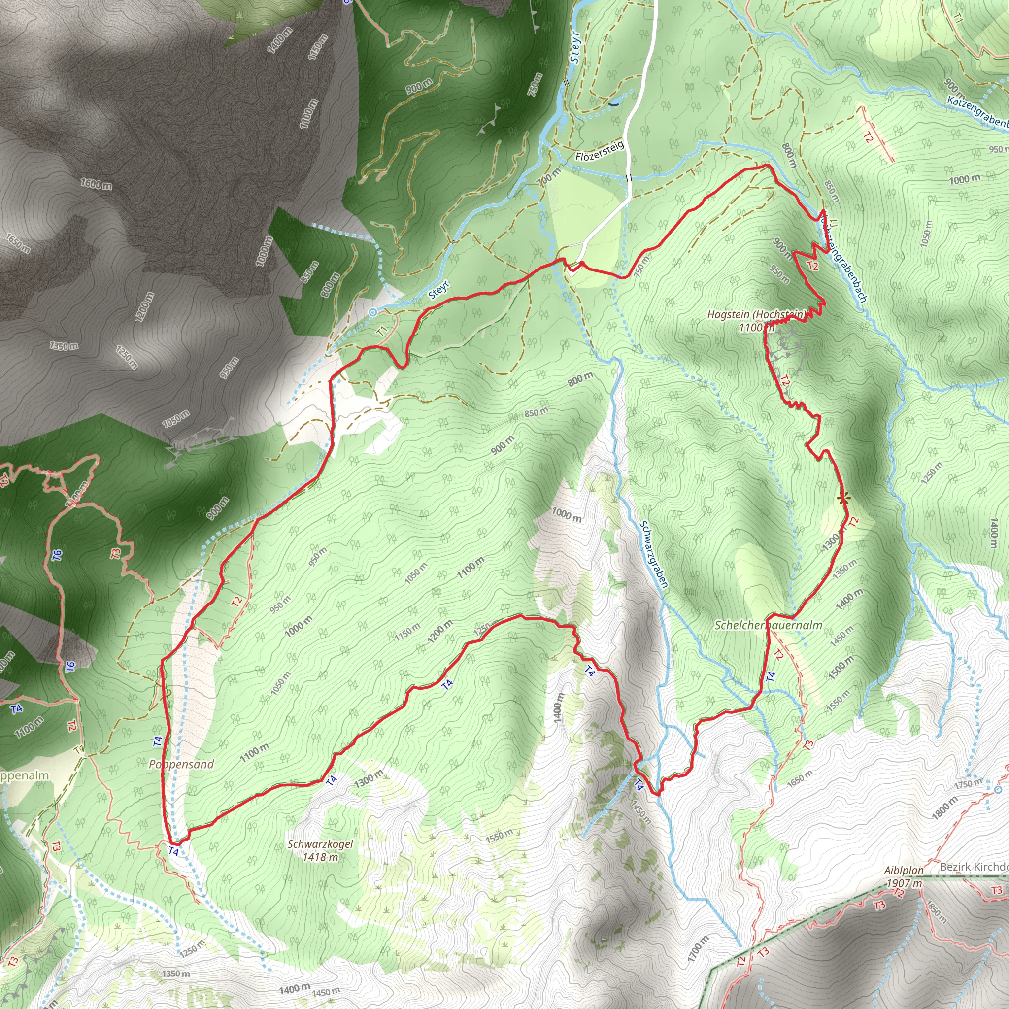Dolomitensteig Loop Trail mobile static map