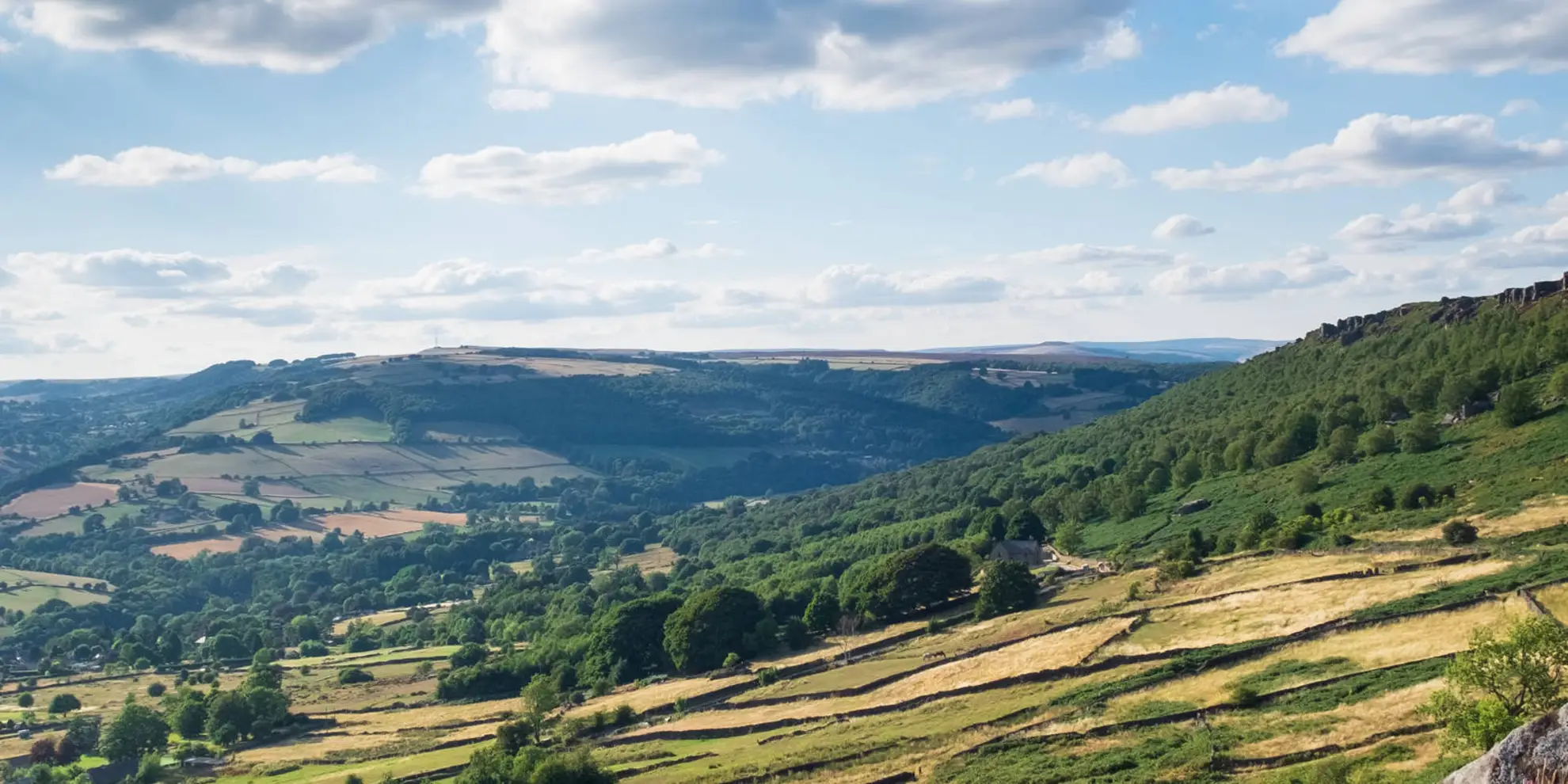 An image depicting the trail Curbar - Froggatt and White Edges from Curbar Gap and its surrounding area.