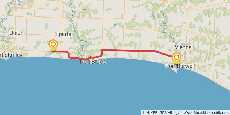 Waterfront Trail stage 45 Map