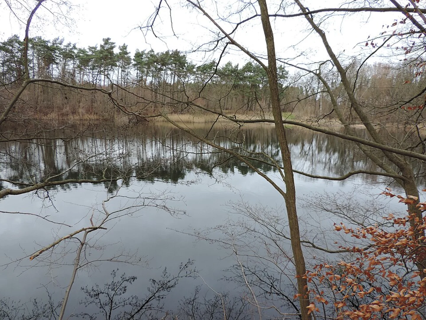 An image depicting the trail Fontaneweg and Baruther Linie Loop and its surrounding area.