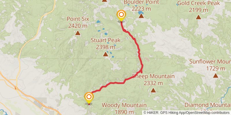 Rattlesnake Creek Trail stage 3 Map