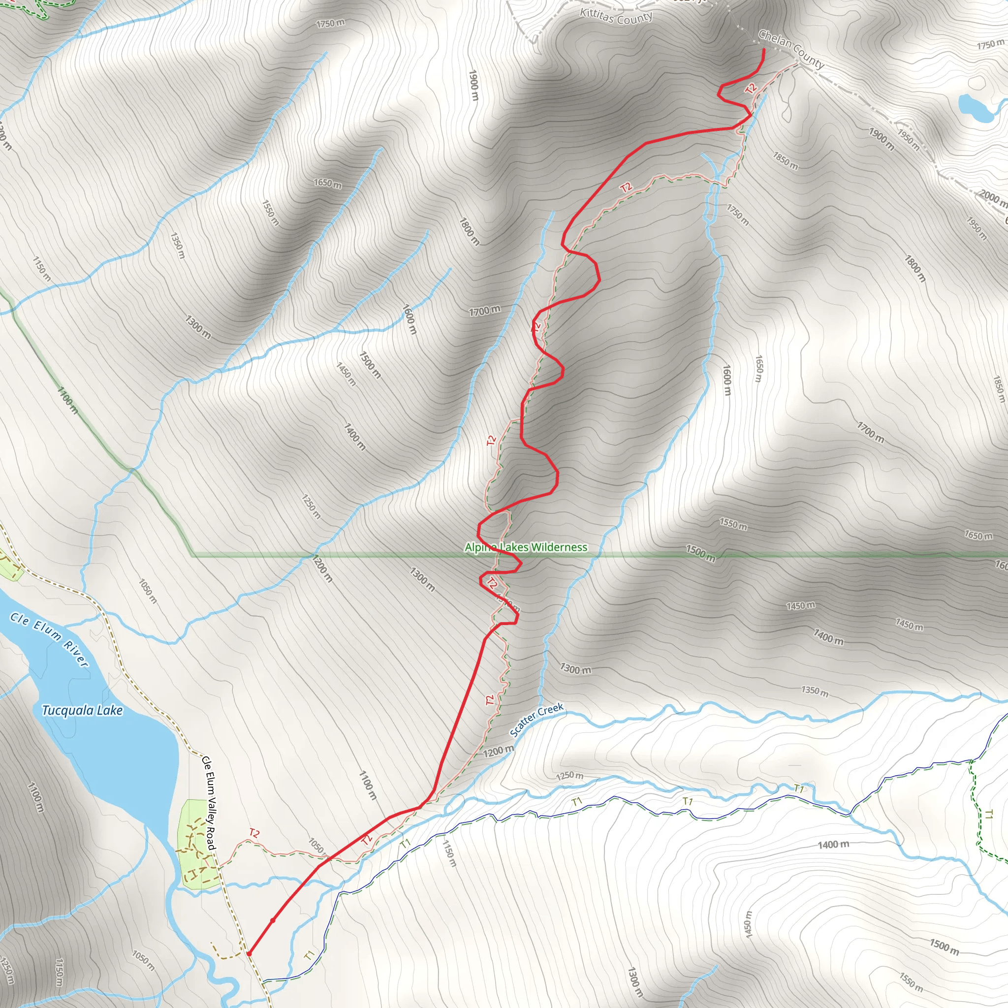 North Scatter Creek Trail mobile static map