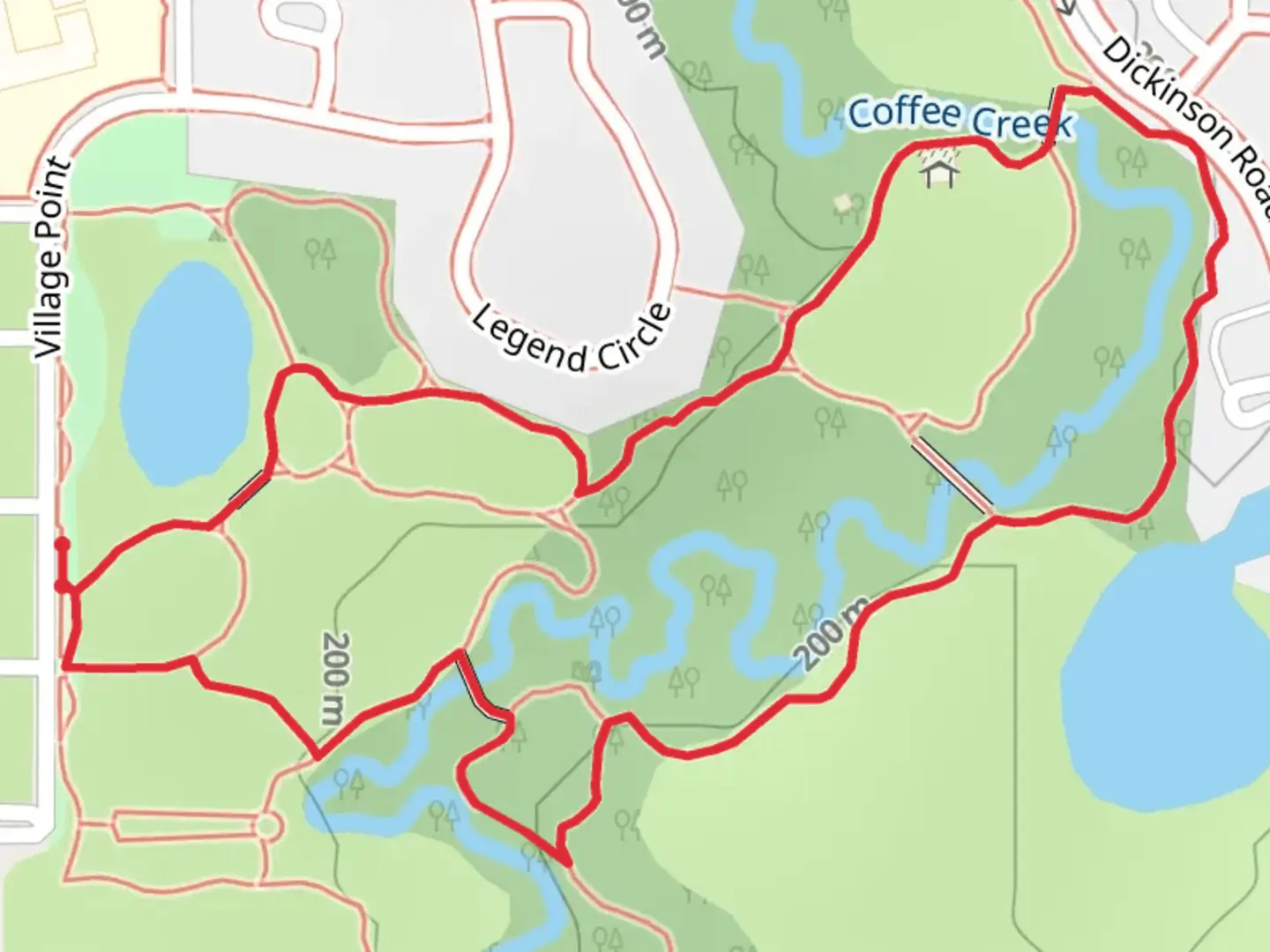 An image depicting the trail Coffee Creek Loop and its surrounding area.