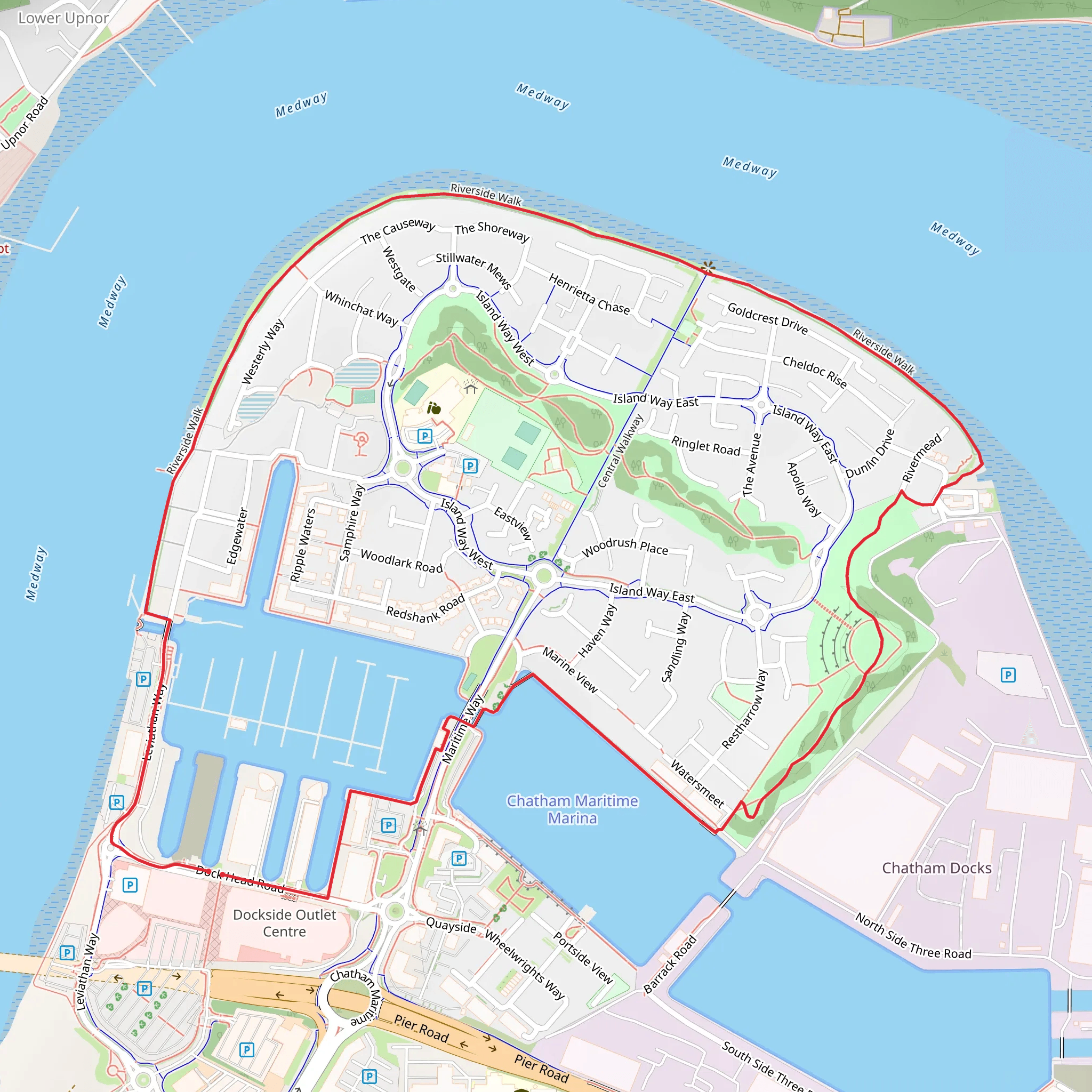 St Marys Island Loop mobile static map