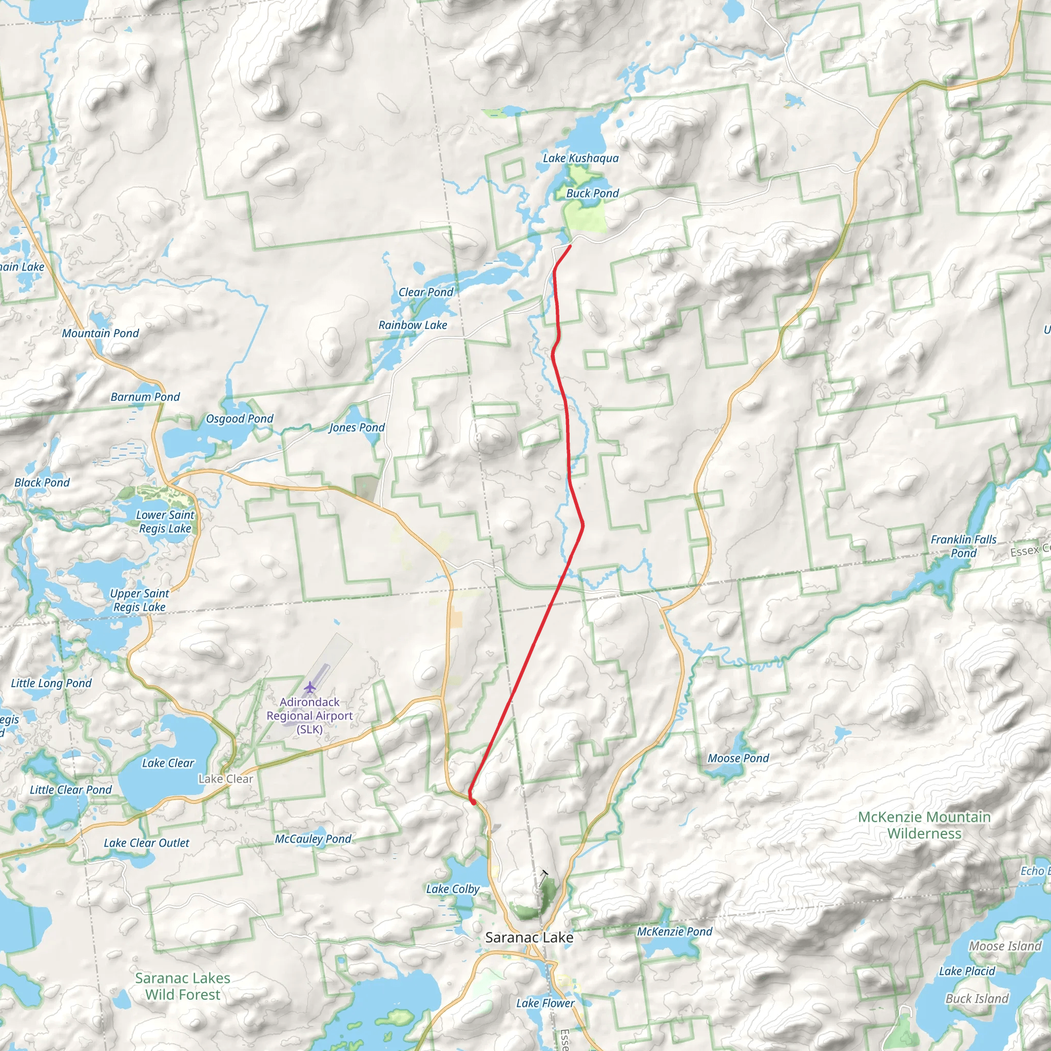 Oregon Pond from State Highway 86 mobile static map