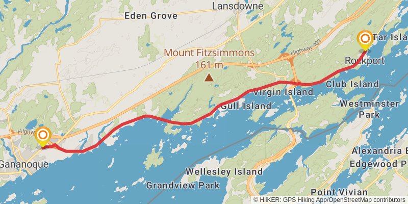 Waterfront Trail stage 9 Map