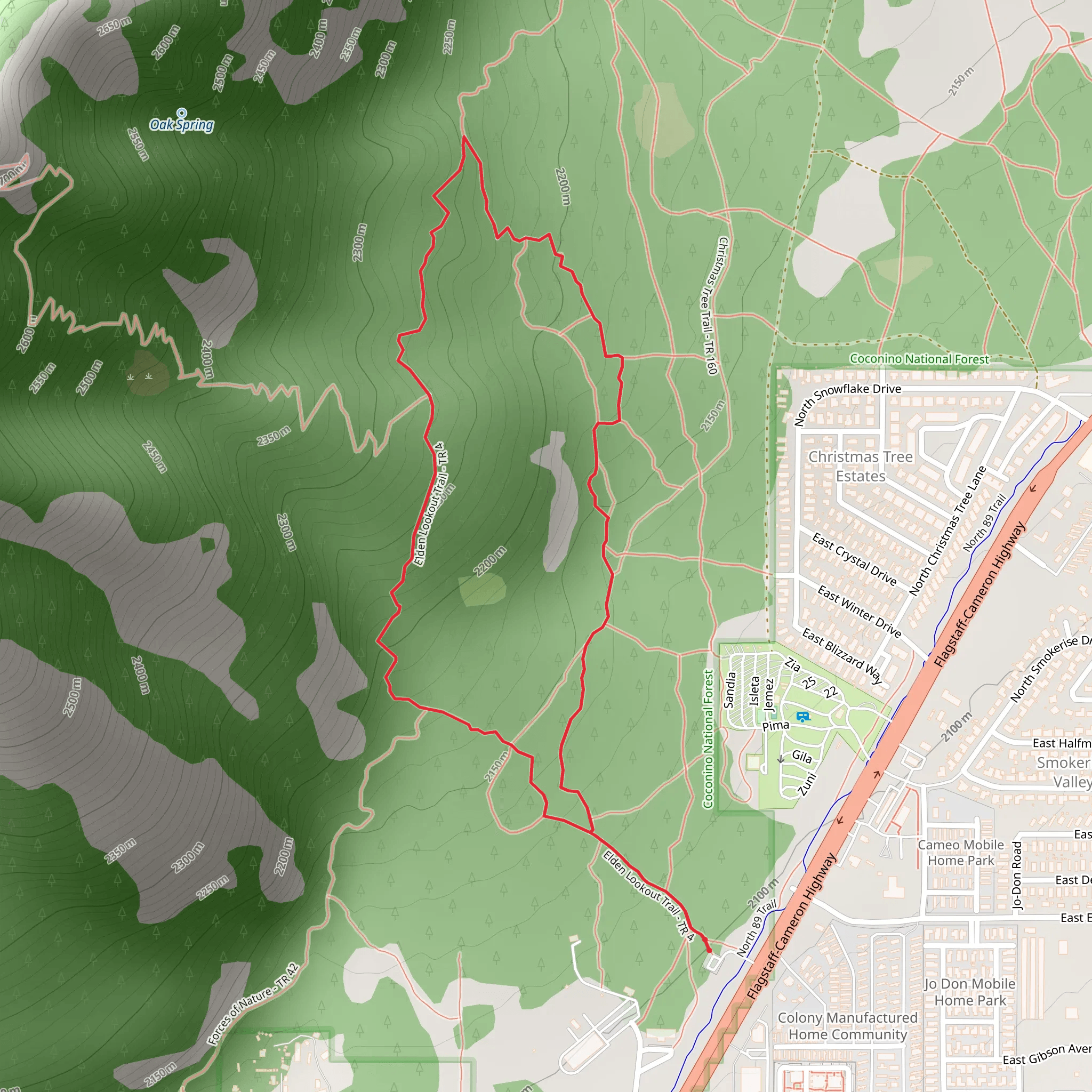 Fatmans Loop Trail mobile static map