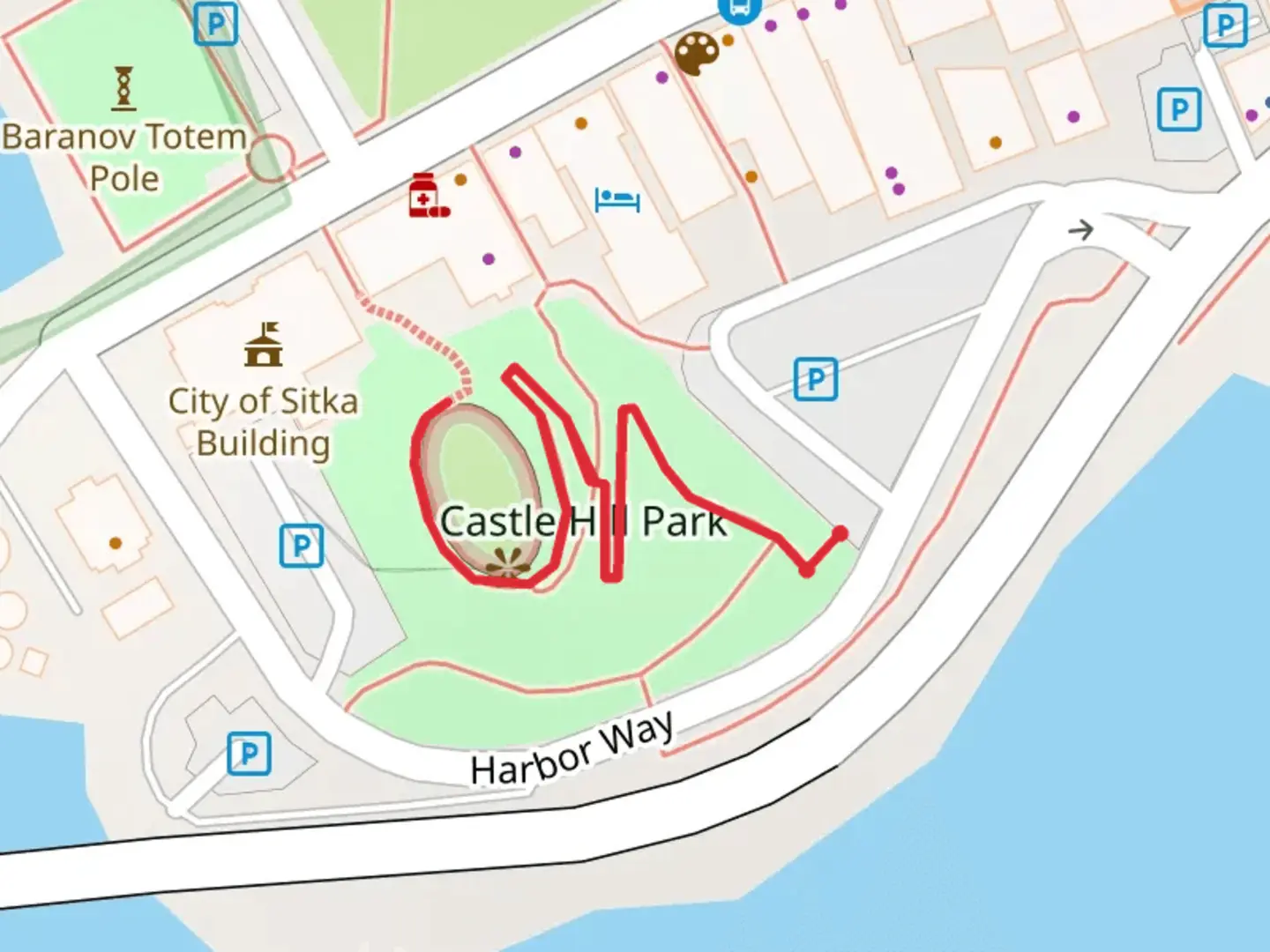 An image depicting the trail Castle Hill Park and its surrounding area.