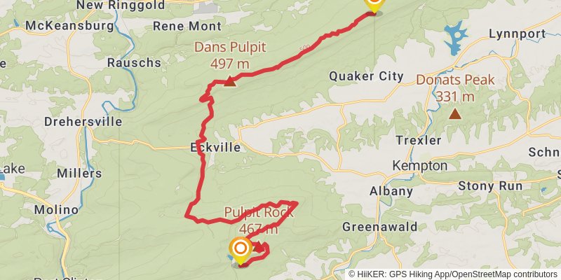 Appalachian Trail stage 123 Map