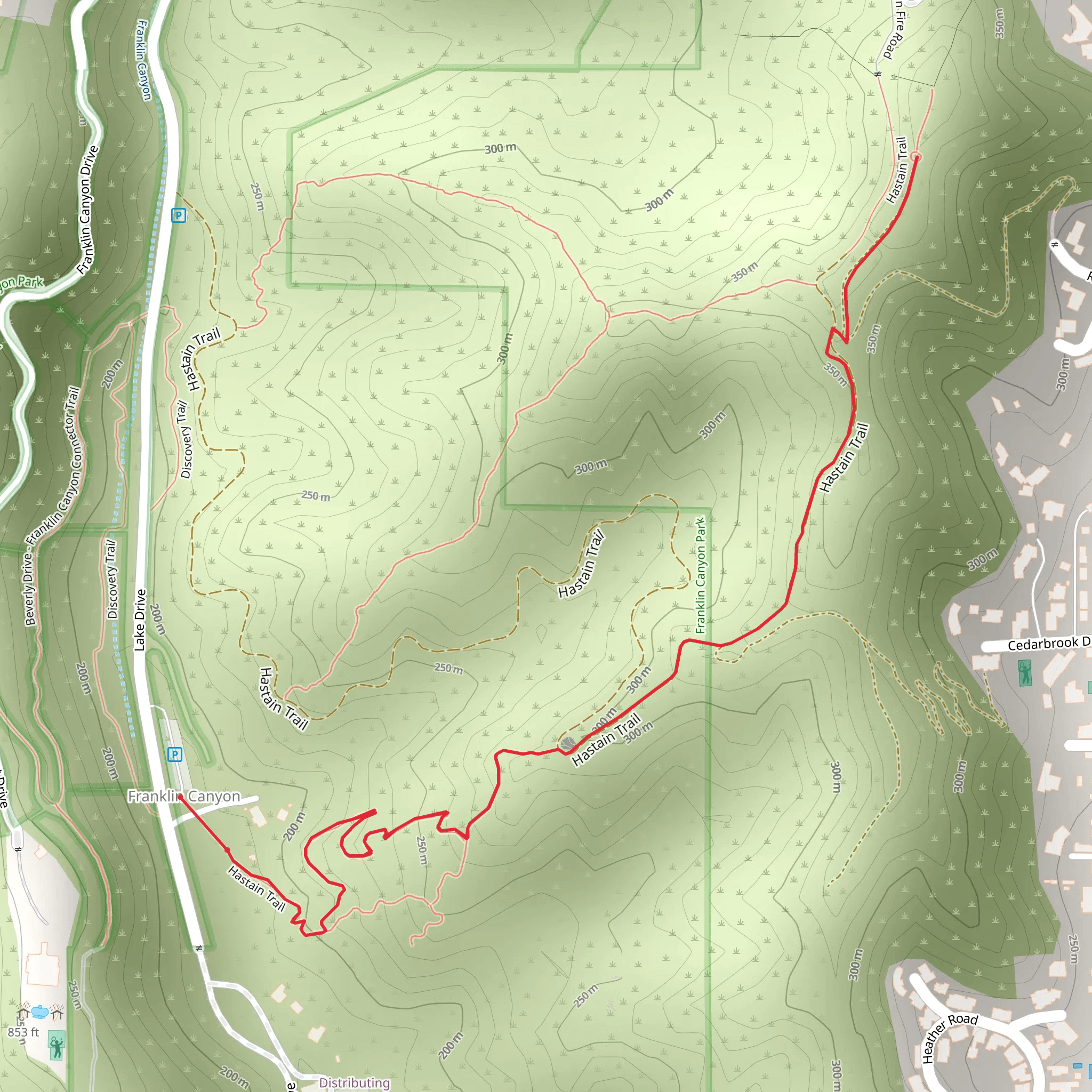 Hastain Trail - Overlook Trail mobile static map