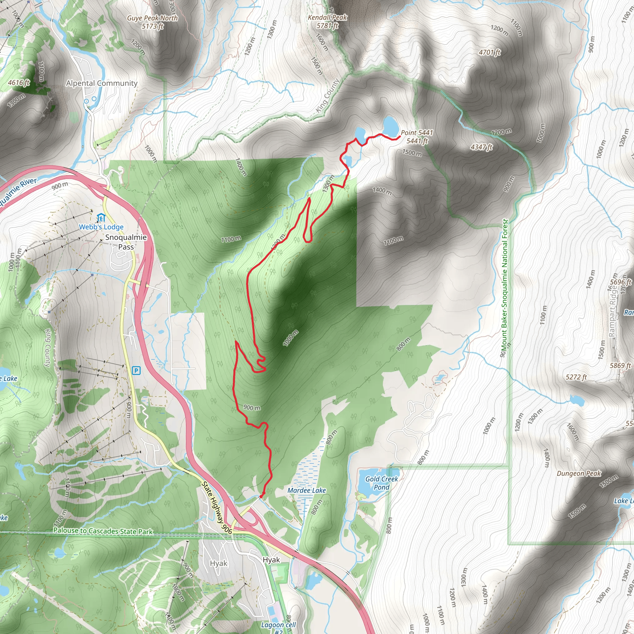 Kendall Peaks and Lakes Trail mobile static map