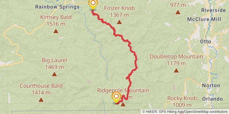 Appalachian Trail stage 12 Map