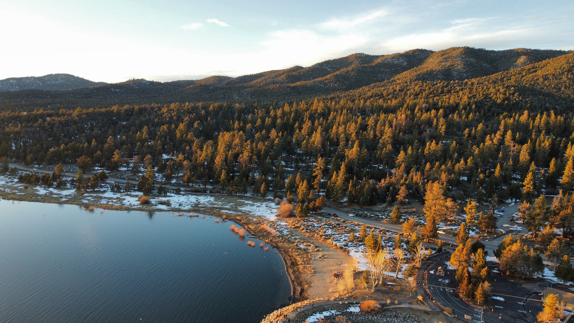 An image depicting the trail Big Bear Boulevard and its surrounding area.