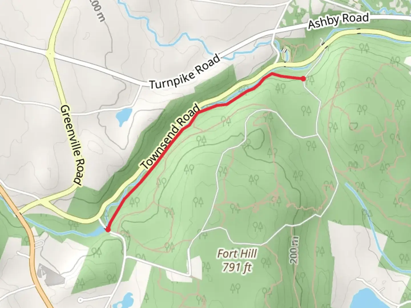 An image depicting the trail Damon Pond - Brook Trail and its surrounding area.