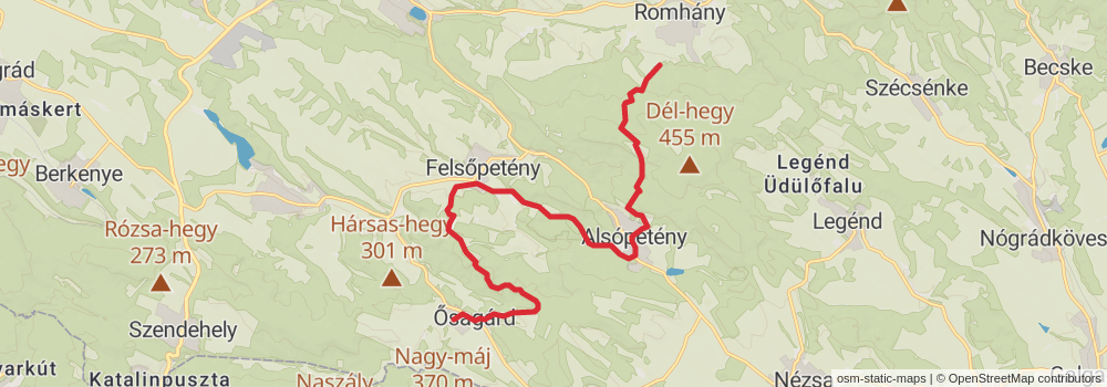 National Blue Trail - OKT stage 39 Map