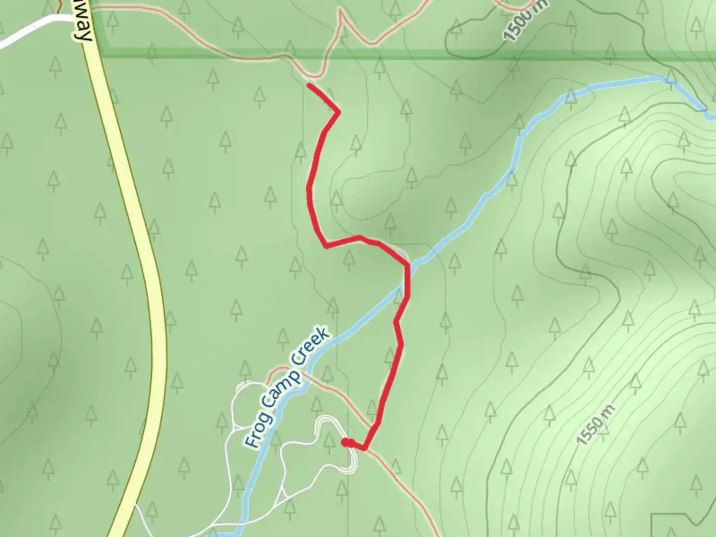 An image depicting the trail Scott - Obsidian Tie Trail and its surrounding area.