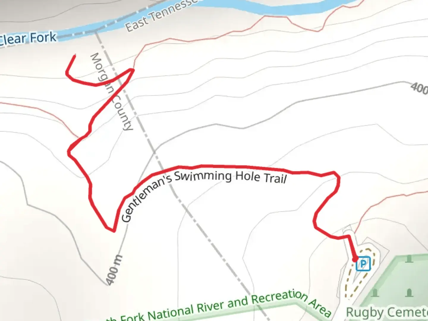 An image depicting the trail Gentleman's Swimming Hole Trail and its surrounding area.