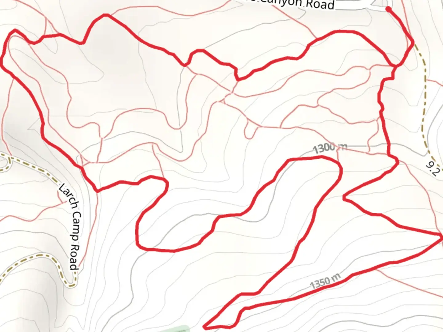 An image depicting the trail Sam Braxton NRT Loop and its surrounding area.