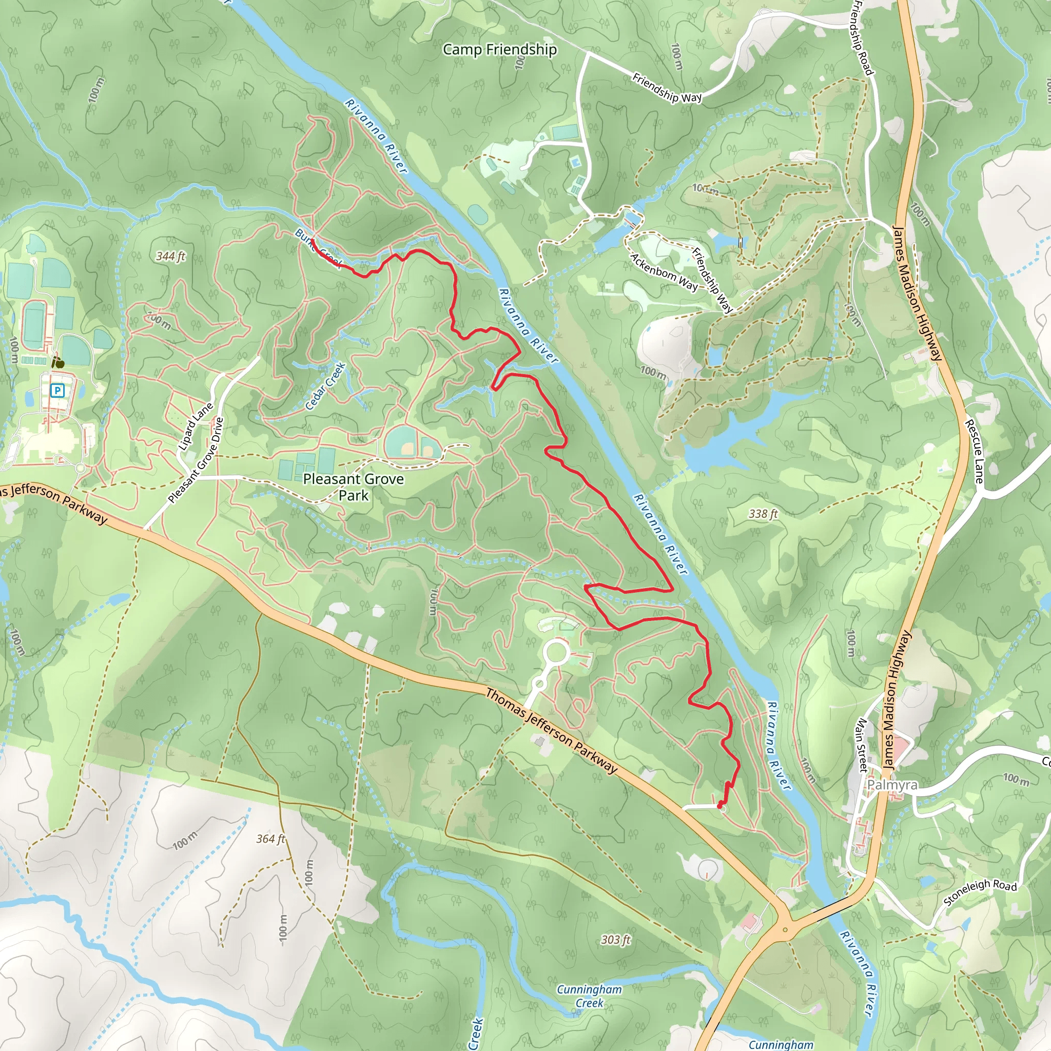 Rivanna River - Heritage Trail mobile static map