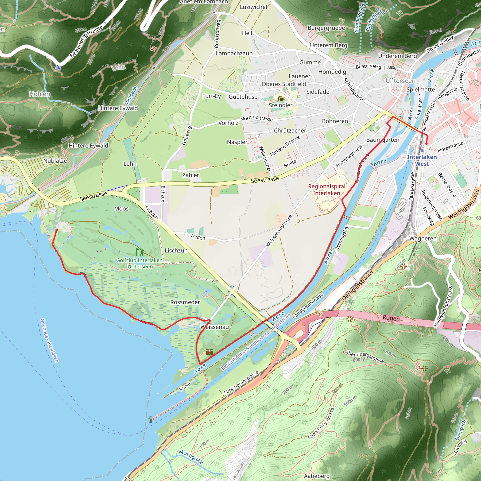 Unterseener-Uferweg mobile static map