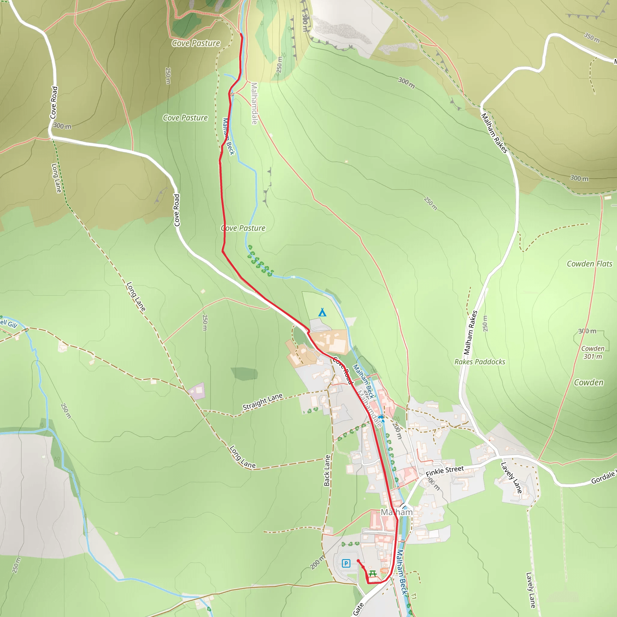 Malham Cove Walk mobile static map