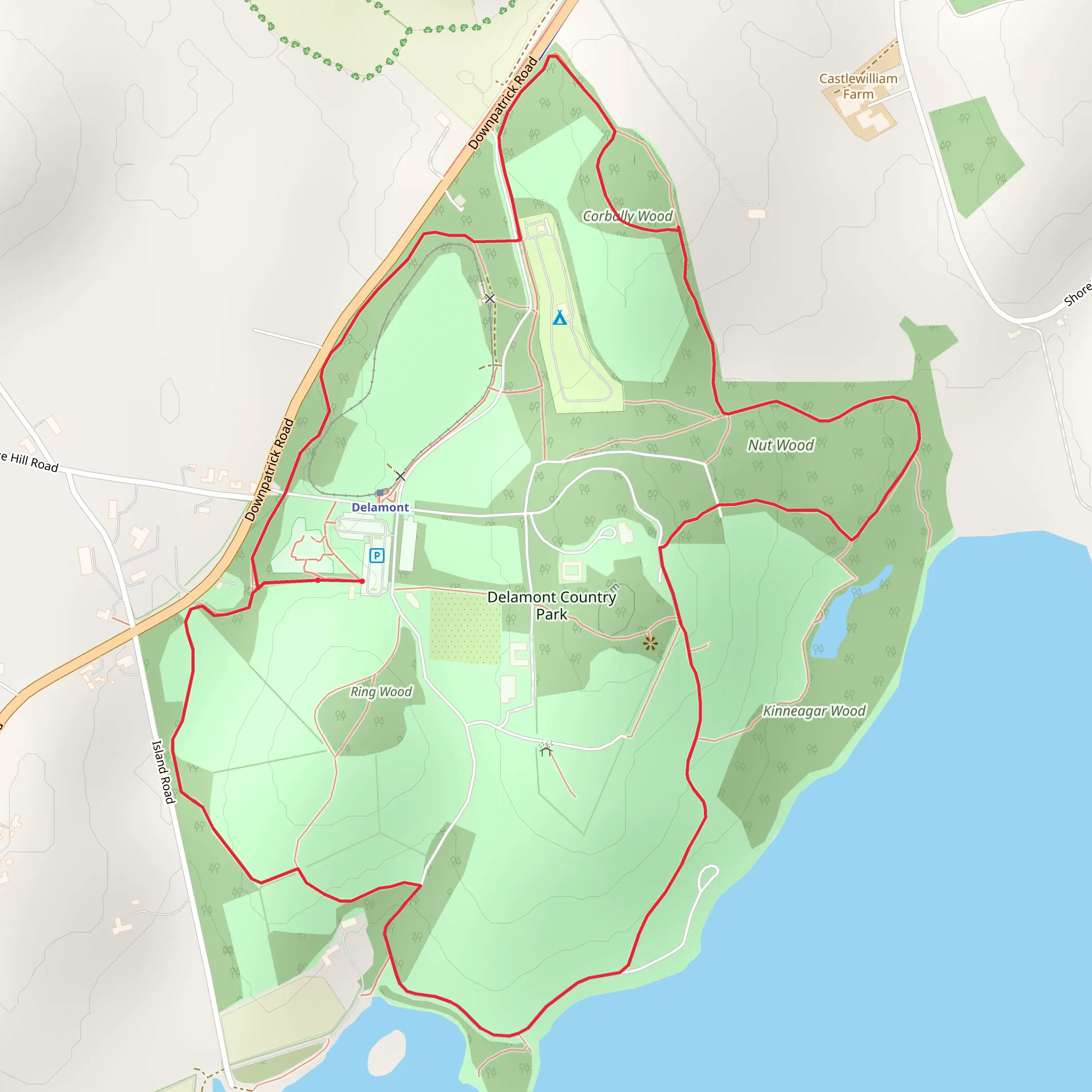 Delamont Long Walk mobile static map