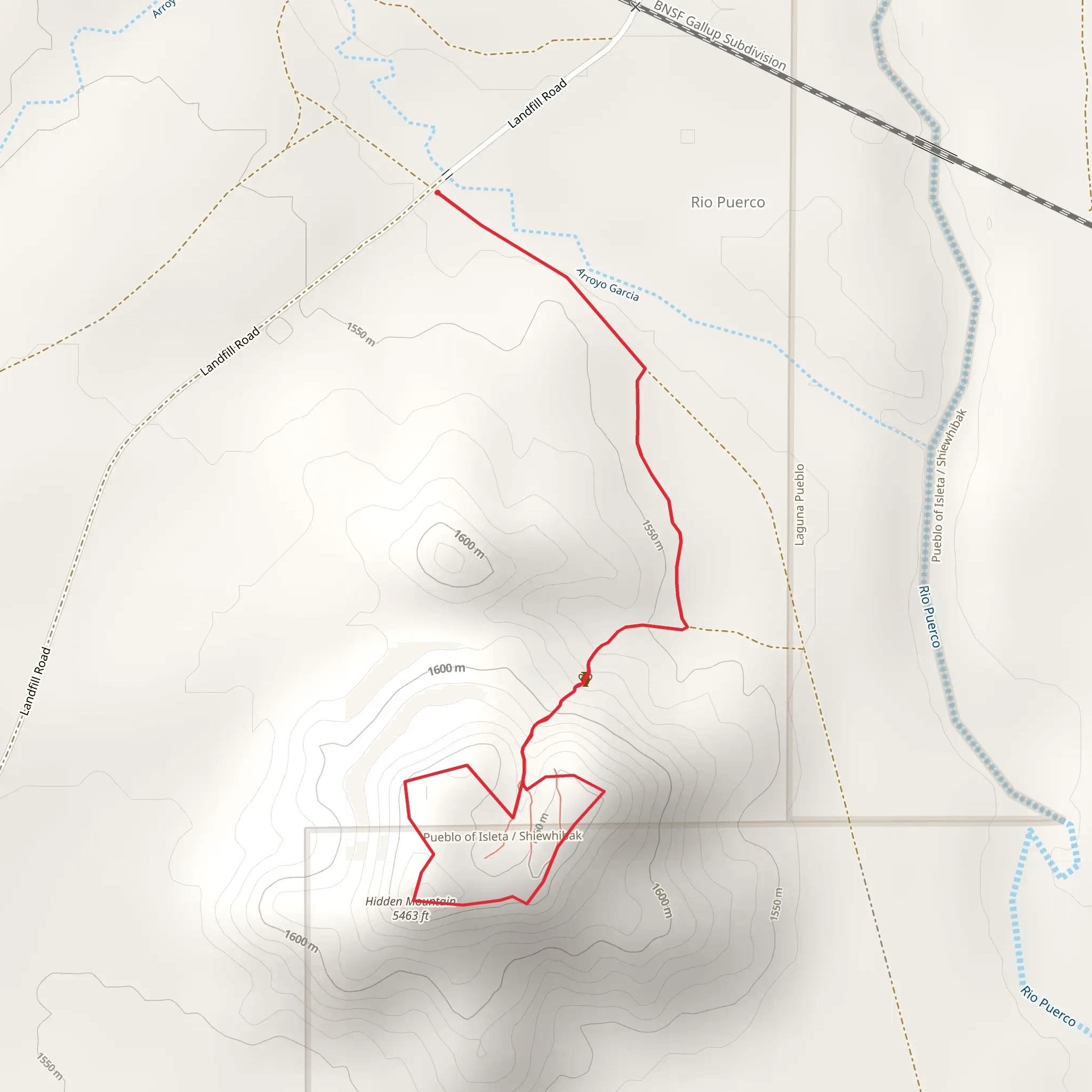 Hidden Mountain from Landfill Road mobile static map