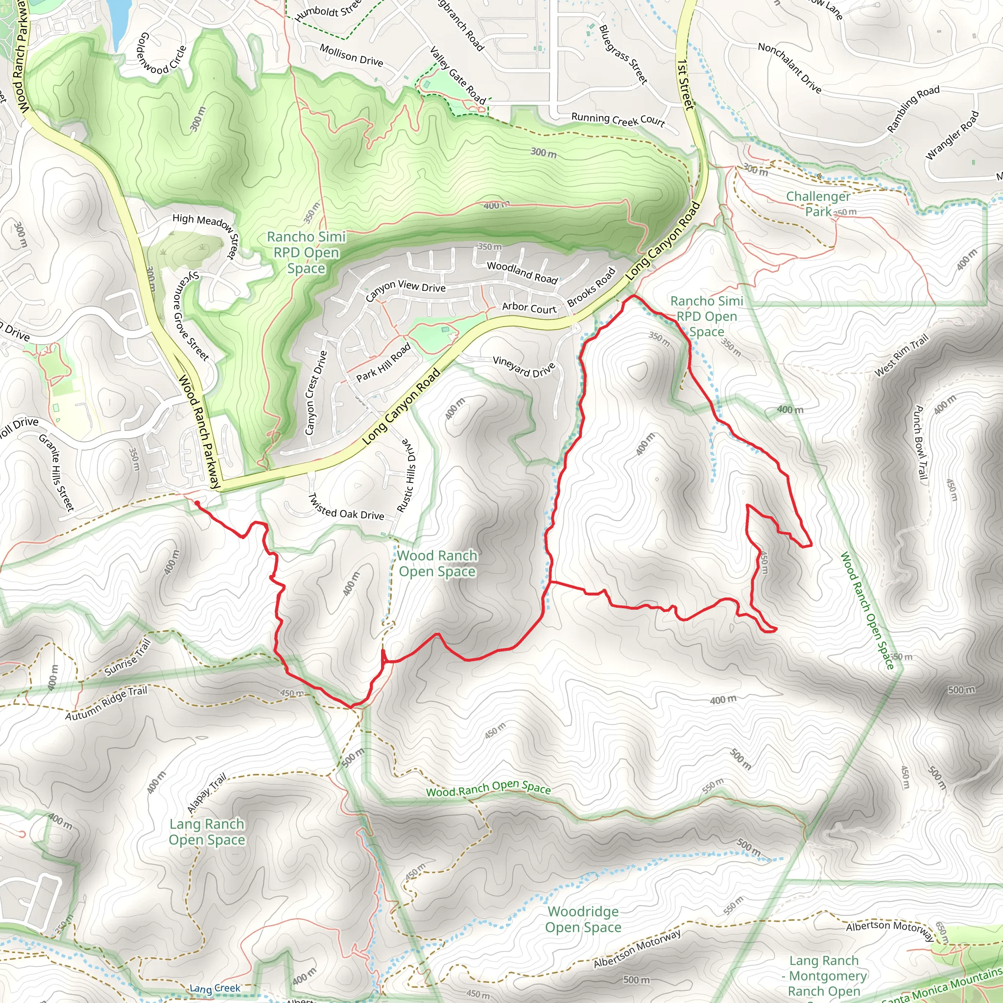 Long Canyon and Montgomery Canyon Loop mobile static map