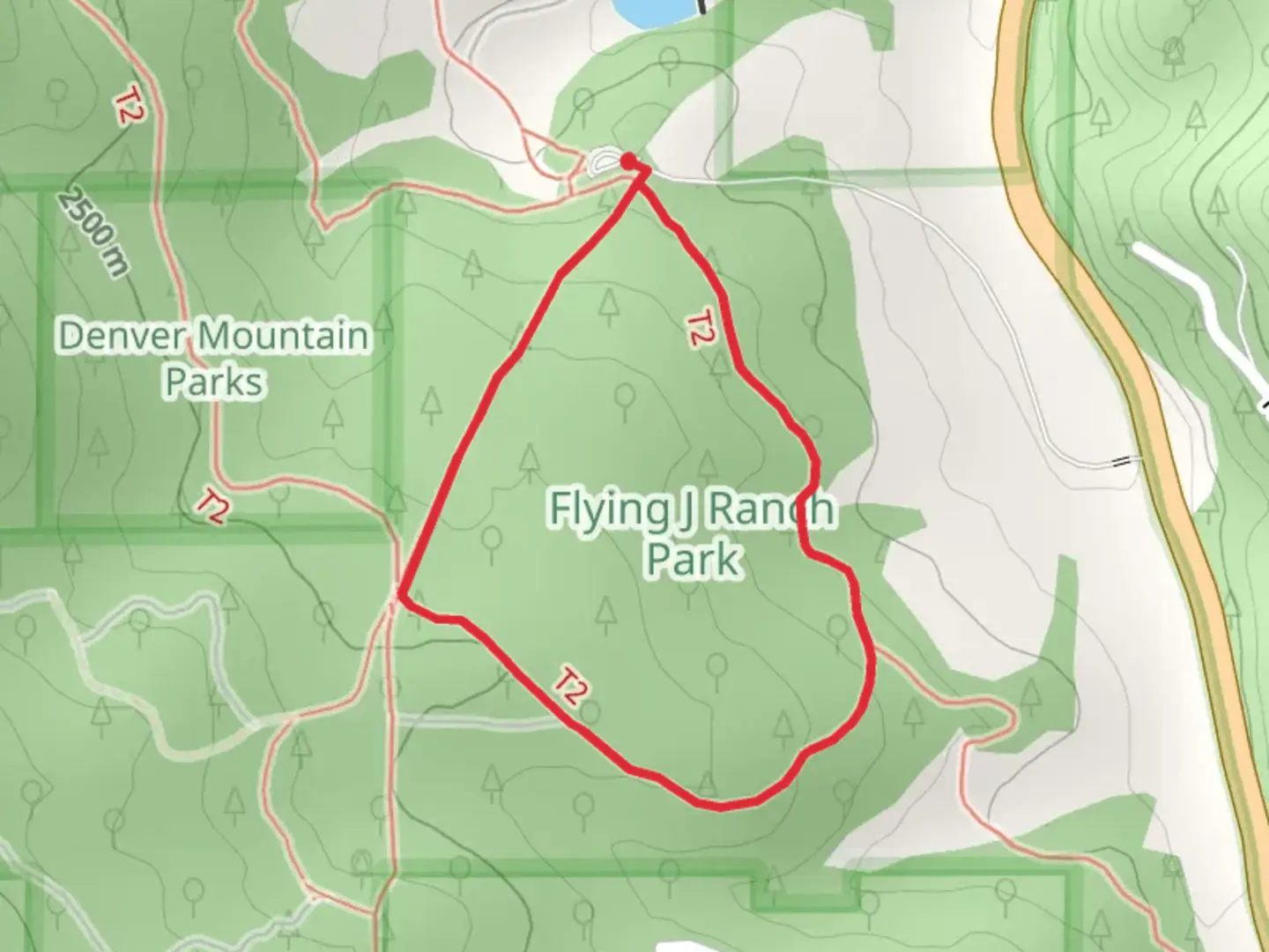 An image depicting the trail Shadow Pine Loop and its surrounding area.