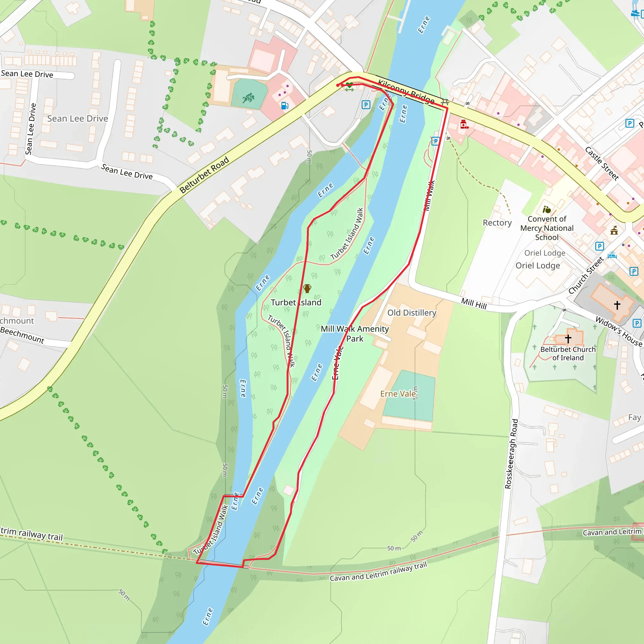 Turbet Island Looped Walk mobile static map