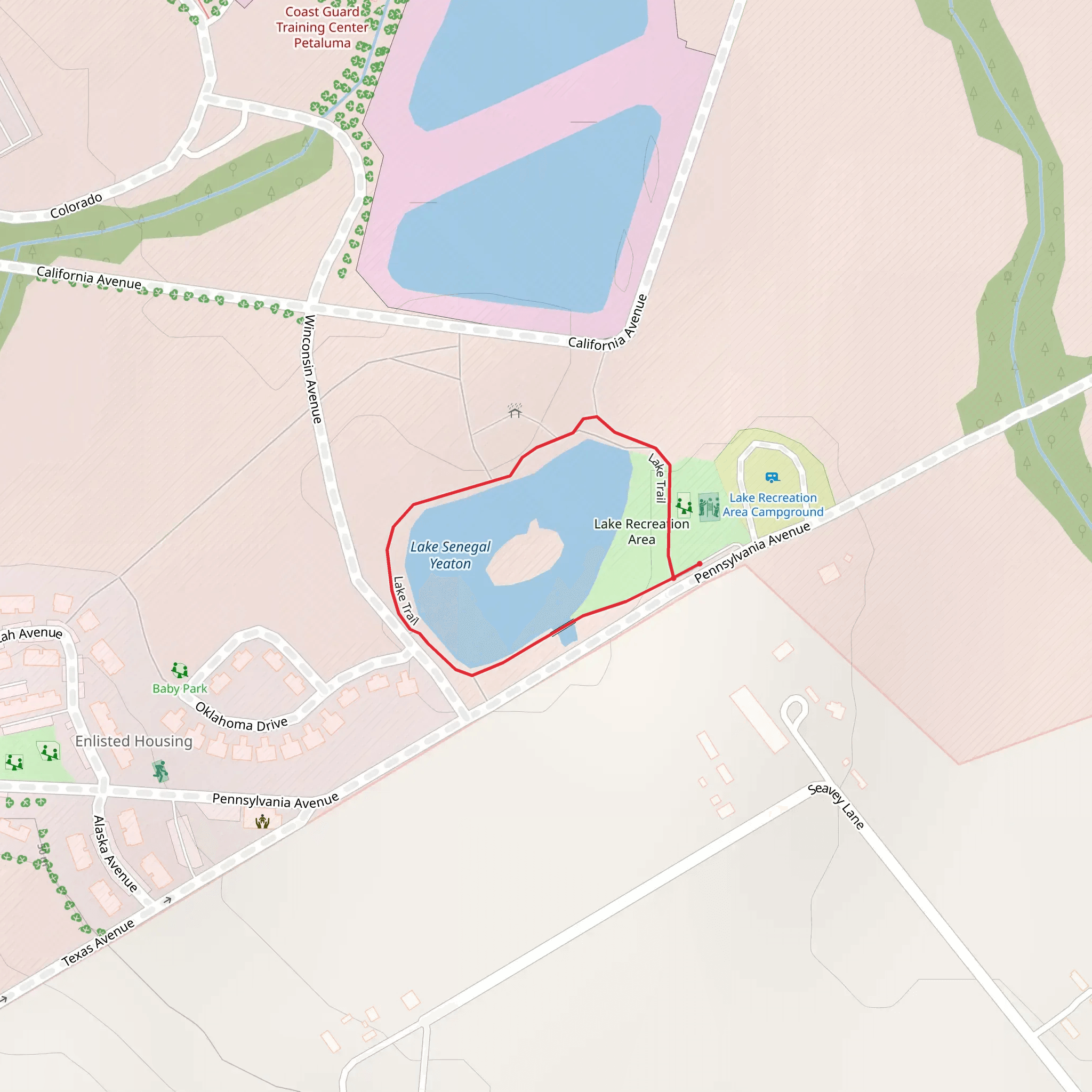 Lake Senegal Yeaton Loop mobile static map