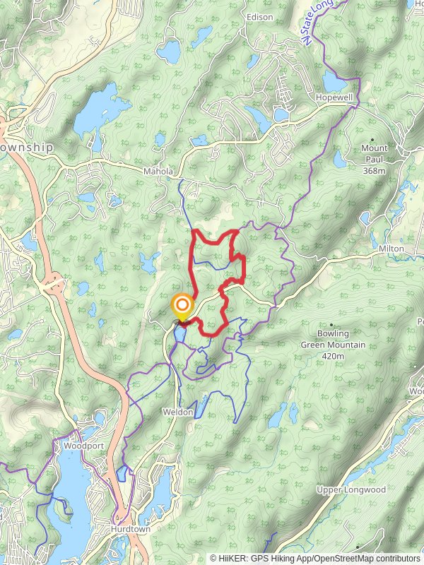 Green, White and Yellow Dot Loop Trail