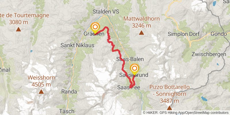 Alpenpässe-Weg stage 17 Map