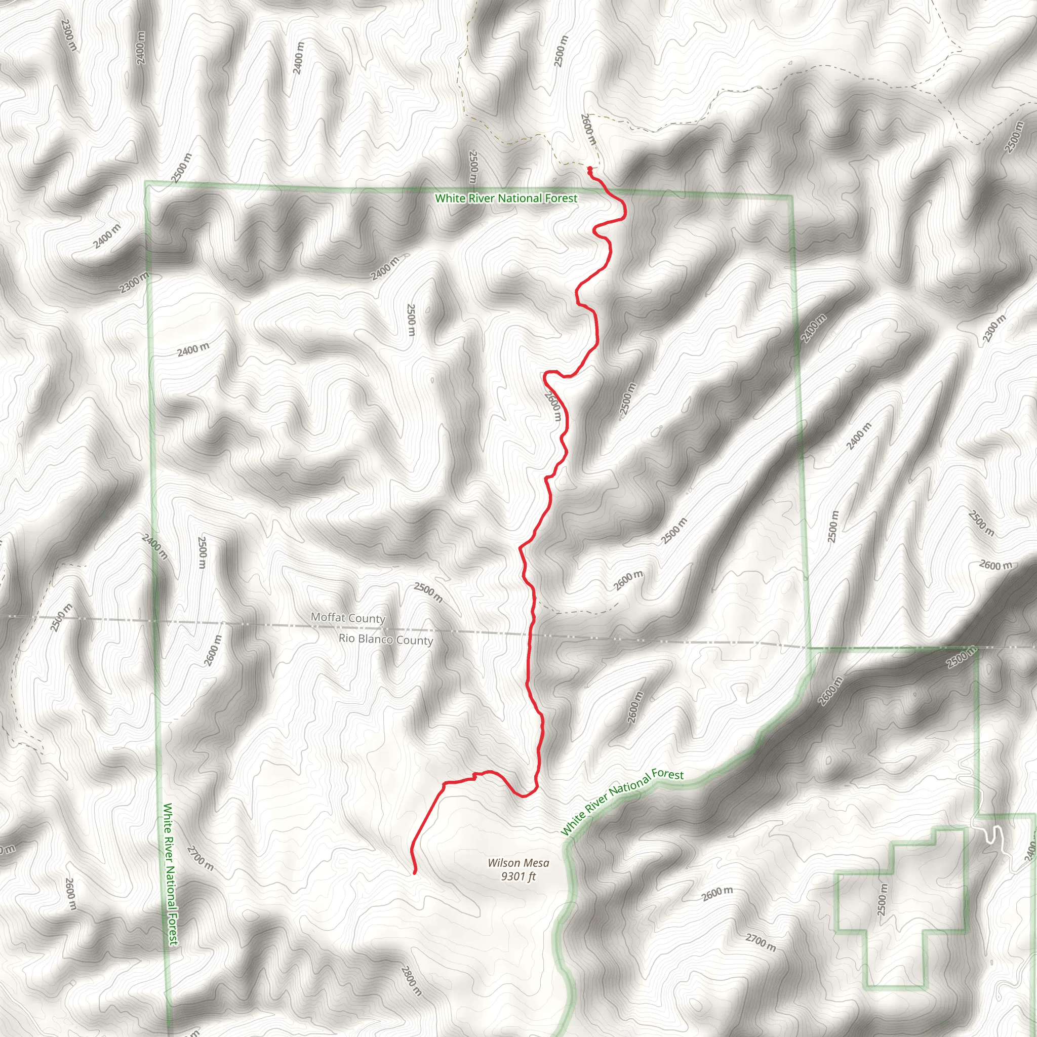 Snell Rock Ridge Trail mobile static map