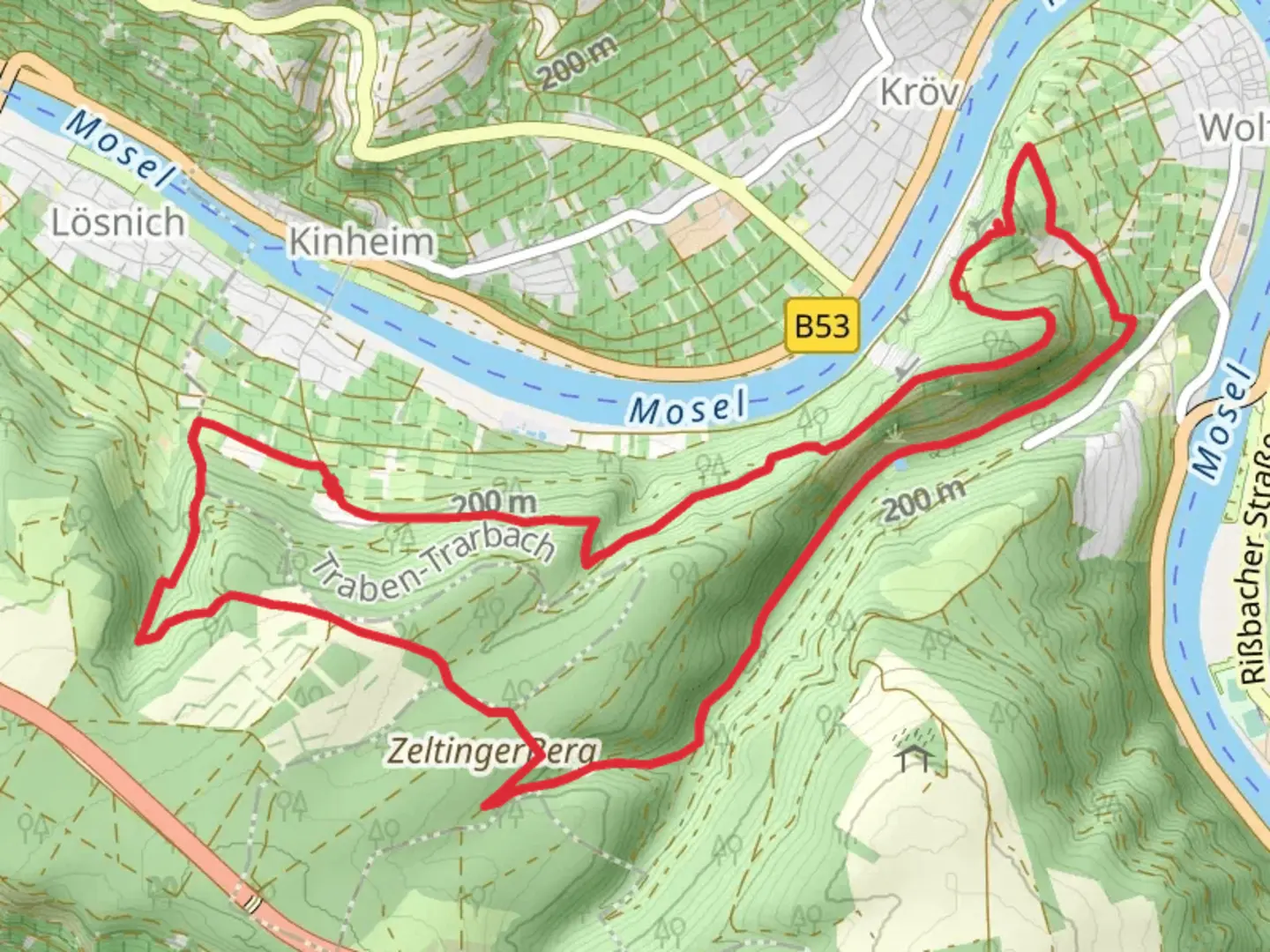 An image depicting the trail Kluckerterspfad and its surrounding area.