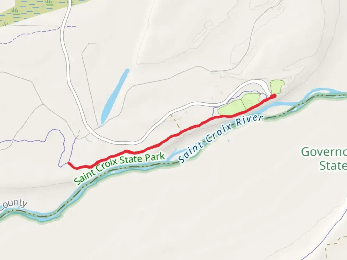 An image depicting the trail Saint Croix River Road Walk and its surrounding area.