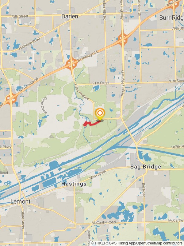 Waterfall Glen Main and Rocky Glen Loop Trail