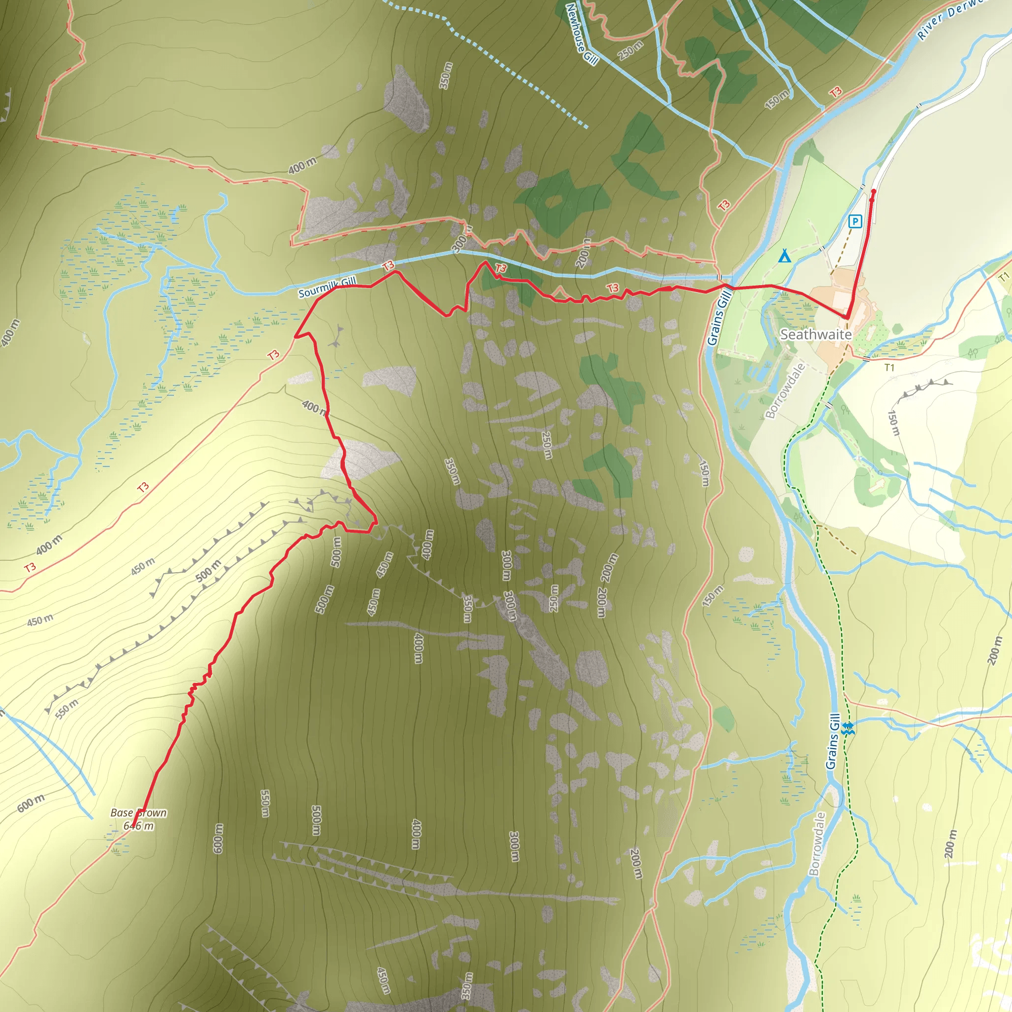 Base Brown mobile static map