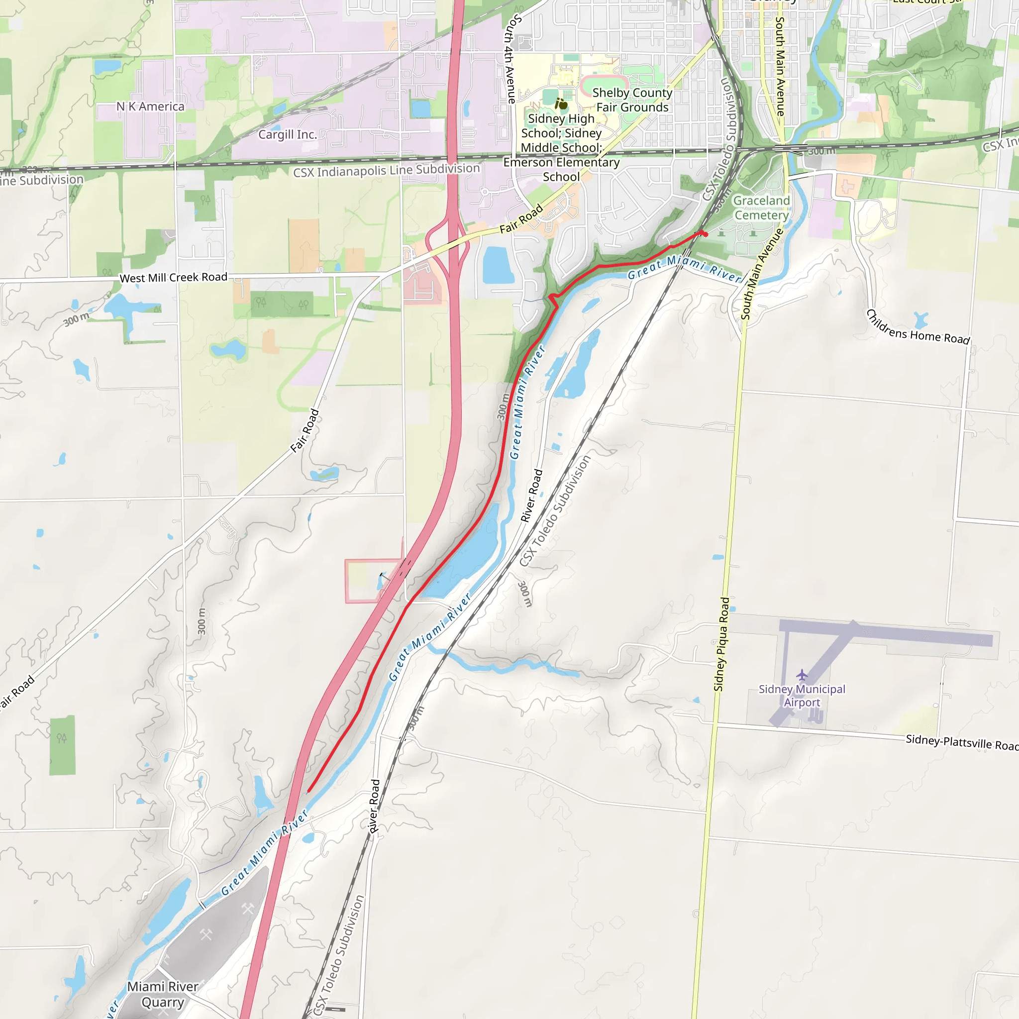 Canal Feeder Trail mobile static map