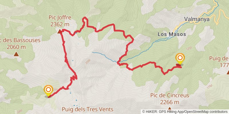 Haute Randonnée Pyrénéenne stage 47 Map