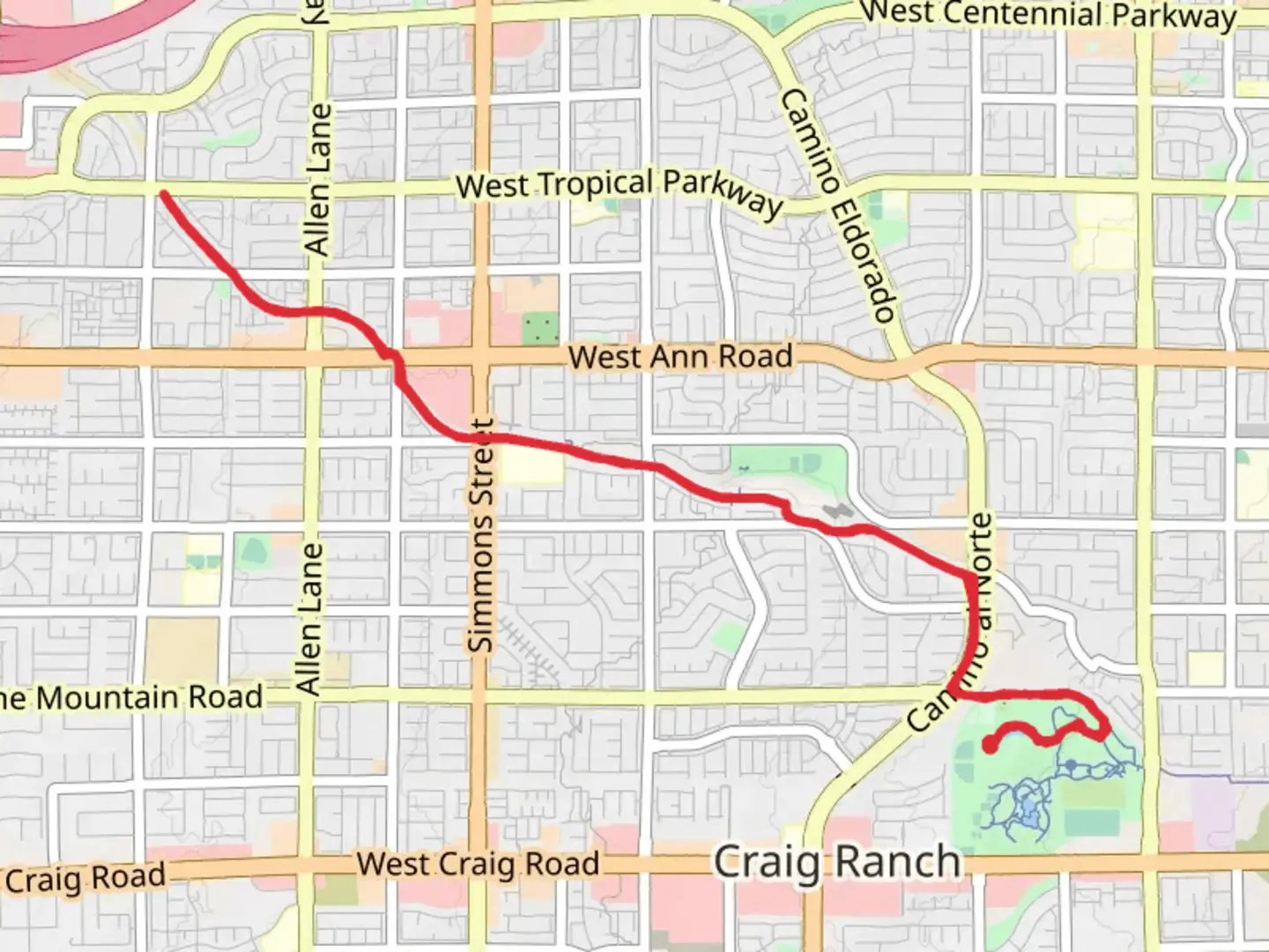 An image depicting the trail Las Vegas Wash Trail and its surrounding area.