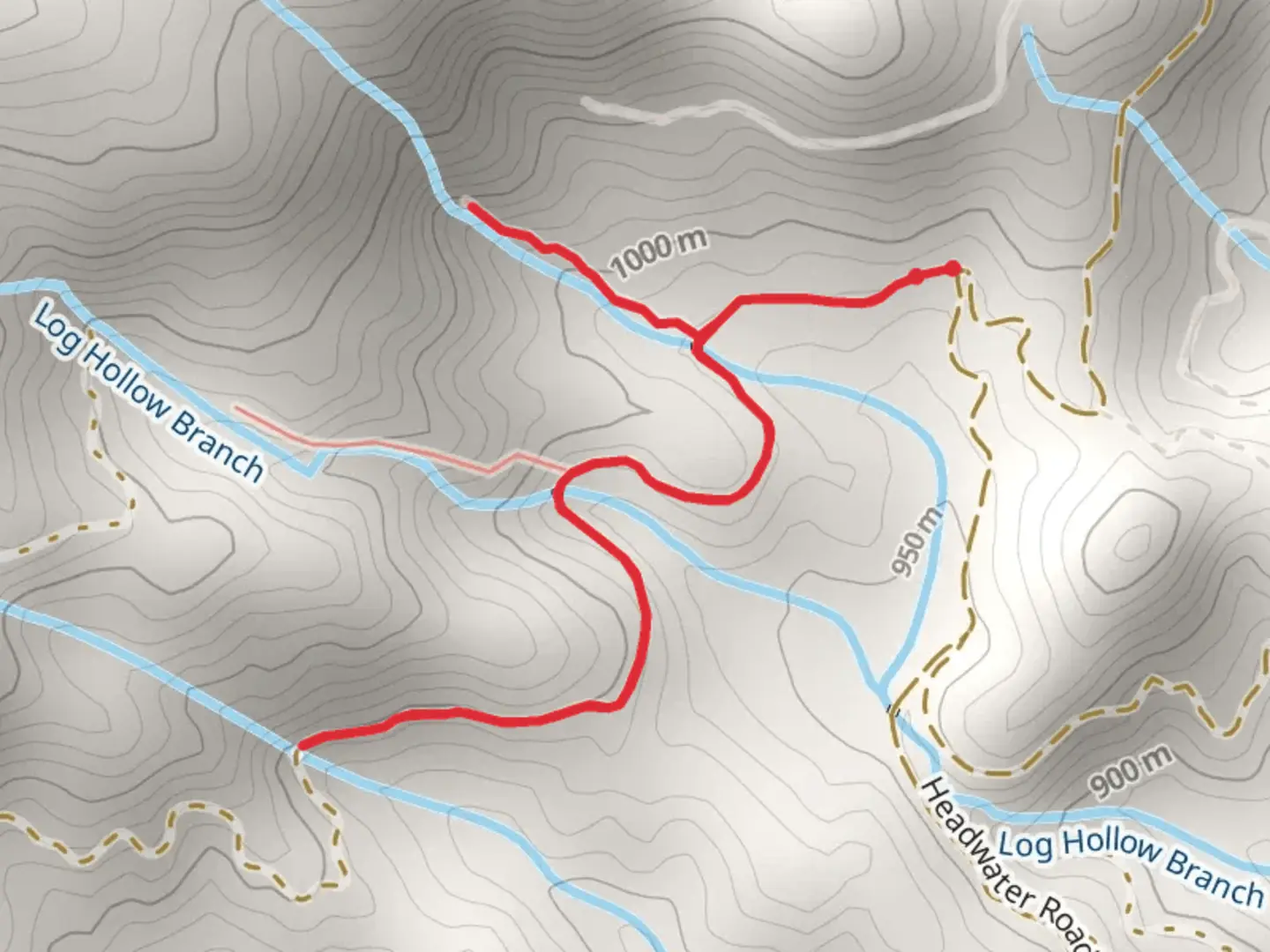 An image depicting the trail Log Hollow Brach Walk and its surrounding area.