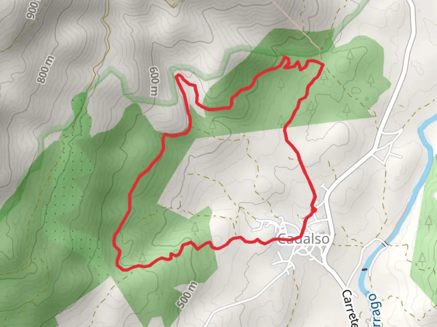 An image depicting the trail The Sierrilla SL CC 205 and its surrounding area.