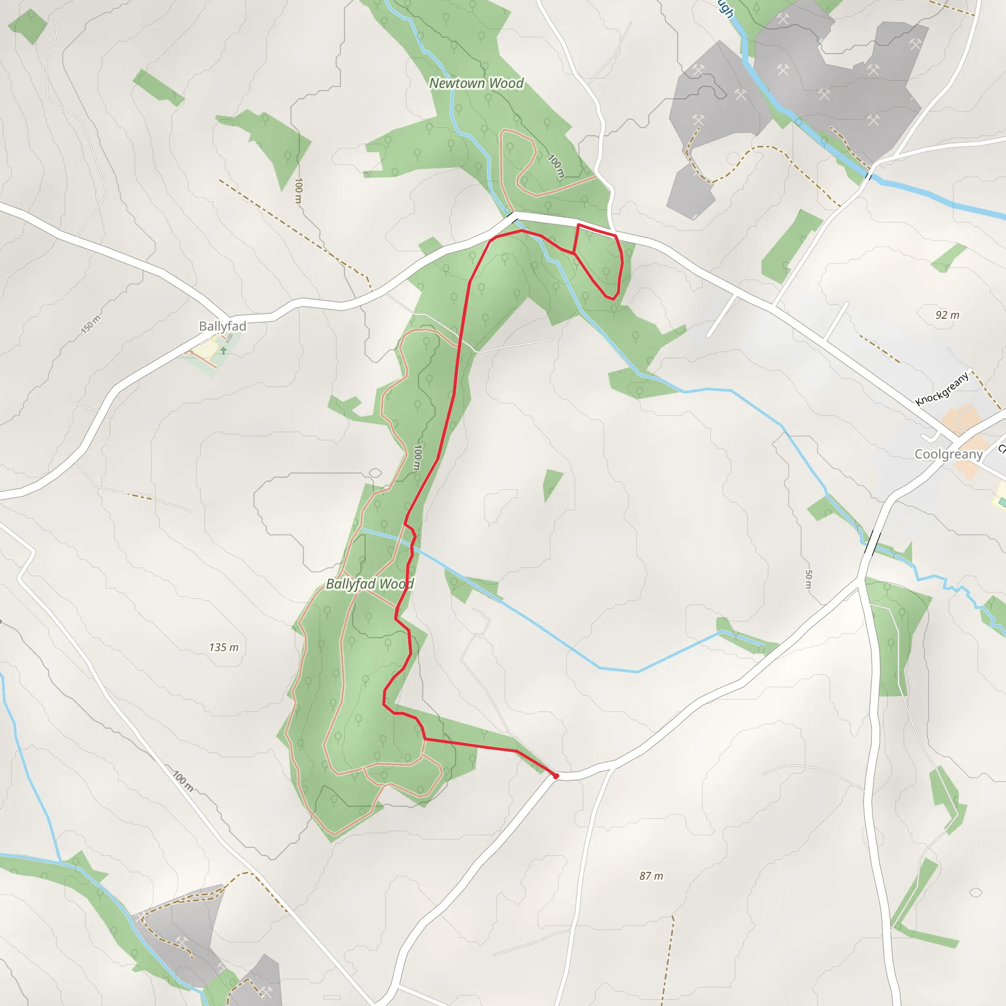 Abbey Wood Trail mobile static map