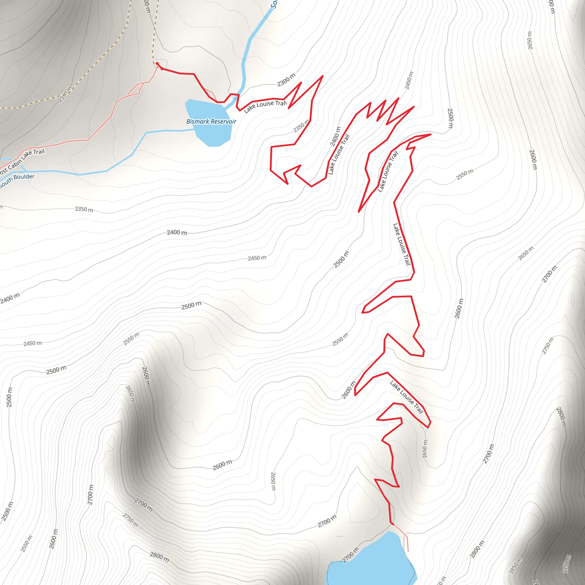 Lake Louise via Lake Louise Trail mobile static map